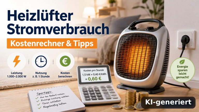 Heizlüfter Stromverbrauch HolsteinShops.de (KI-generiert)