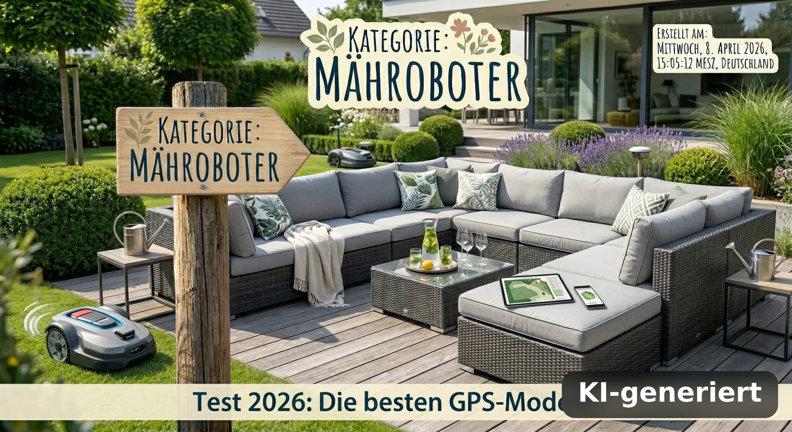 Mähroboter ohne Begrenzungskabel Test 2026: Die besten GPS-Modelle (KI-generiert)