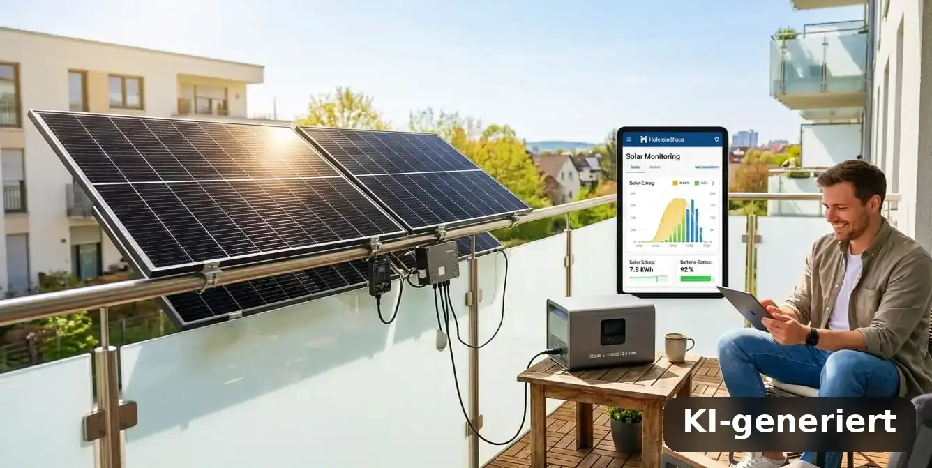 Balkonkraftwerk Kosten berechnen 2026: Anschaffung, Ertrag und Amortisation 34 Solar (KI-generiert)